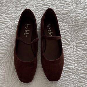 Vince Camuto Dark Brown Suede Mary Jane Flats